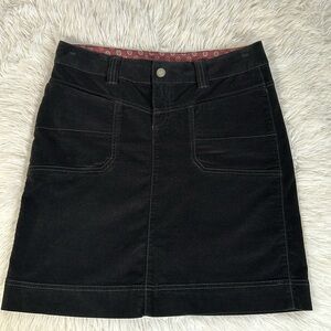 Athleta Black Velvet Velour Roseville Mini Skirt